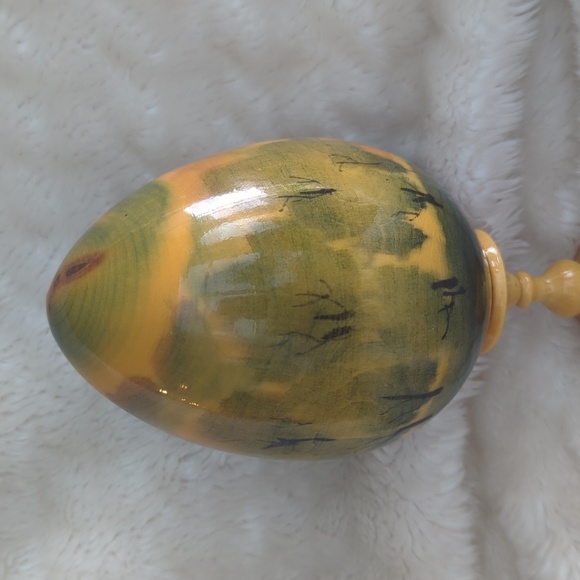 VINTAGE Rare Hand Painted Russian St. Petersburg Decorated Wooden Egg - Picture 5 of 10